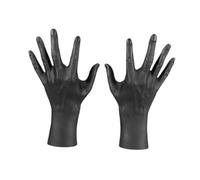 Dickly Male Hand Mannequin Gloves Display Stand Lightweight Handmade Smooth Fake Human Hands Rings Organizer Stand for Bedroom Dorm, black