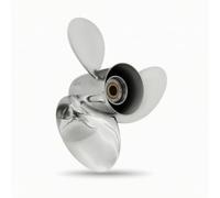 Dickly Marine Engine Propeller Stainless Steel Boat Propeller With Splined Hub For Outboards Motor 35-65 Power Level Watercraft Propulsion System Upgrade Part For Routine Maintenance, 15 Inch
