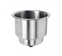 Dickly Marine Vessel Fixture Cup Holder Drink Holder Beverage Holder Boat Accessory With Brushed Metal Finish And Narrow Lower Mount For Stable Seating Suitable for kayaking casual rides