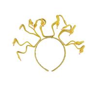 Dickly Medusa Snake Headband,Hair Accessories for Women and Girls,Headpiece Halloween Costume for Party, yellow gold