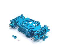 Dickly Mini RC Slide Chassis Aluminum Alloy Frame Adjustable Wheelbase Rear Drive Differential Metal Construction Suitable for Hobby Builds Model Projects Custom Setups, Blue