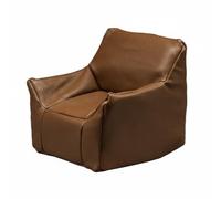 Dickly Miniature Doll Sofa Action Figure Armchair Dollhouse Chair Seat PU Leather Sponge Build Classic Style suitable for miniature living rooms office scenes photography collectors, Brown