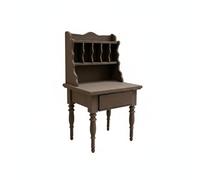 Dickly Miniature Dollhouse Desk Balanced Design Rectangular Table Layered Storage Visible Texture Realistic Work Area Suitable for Dollhouse Enthusiasts Home Decoration, Brown