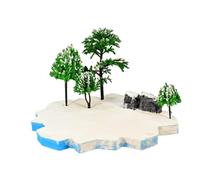 Dickly Miniature Landscape Kit Diorama Set Scenic Base Trees Rocks Composite Material With Video Guidance Suitable for Beginner Learning Creative Hobbies, Simulated Snow Scene Material Kit