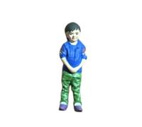 Dickly Miniature Scene Figurine Boy Figure Micro Character Diorama Accessory Resin Hand Painted 3D Printed Standing Pose suitable for desktop scenes hobby collections craft projects, Green Pants