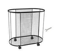 Dickly Mobile Gym Equipment Organizer Storage Rack for Mats And Accessories in Metal Suitable for Fitness And Leisure, Black