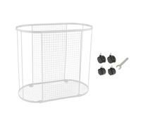 Dickly Mobile Gym Equipment Organizer Storage Rack for Mats And Accessories in Metal Suitable for Fitness And Leisure, White