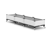 Dickly Mobile Planting Container with Sectional Planter Bed Rolling Outdoor Synthetic Base Suitable for Balcony Senior Gardening Home Use, Nordic, Modern, Woven Texture
