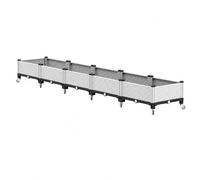 Dickly Mobile Planting Container with Sectional Planter Bed Rolling Outdoor Synthetic Base Suitable for Balcony Senior Gardening Home Use, Nordic, Modern, Woven Texture