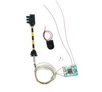 Dickly Model Railroad Train 3 LEDs Block Traffic Light for Architecture Building, Yellow Black Pole