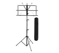 Dickly Music Stand, Height-adjustable, Music Holder, Book Stand for Wind Orchestras, Black