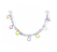 Dickly Parrot Climb Chain Bird Hang Toy Chain Perch Decoration Acrylic Colorful Links With Star Charms easy to attach for stable play suitable for cage setup small pet habitats, Suction Cup Style