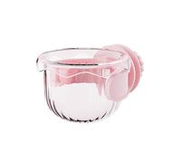 Dickly Parrot Feeder Cage Bowl Bird Feeder Food Cup Water Dish With Screw On Holder Clear Material Simple Install For Most Wire Cages Suitable for cockatiels parakeets small bird homes, Pink