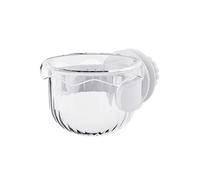 Dickly Parrot Feeder Cage Bowl Bird Feeder Food Cup Water Dish With Screw On Holder Clear Material Simple Install For Most Wire Cages Suitable for cockatiels parakeets small bird homes, White