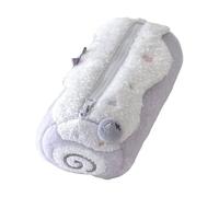 Dickly Pencil Case Cake Slice Pen Holder Soft Material Cherry Zip Pull Organized Inner Pocket Suitable for Students Girls School, Purple