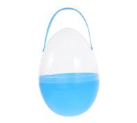 Dickly Plastic Giant Easter Eggs with Handles, Fillable Giant Easter Egg Shaped Container, Jumbo Empty Easter Eggs for Easter Themed Hunt Basket Stuffers Fillers Filling Treats Party Favor, blue