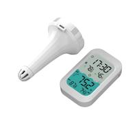 Dickly Pool Temperature Digital Thermometer Gauge Meter With Instant Reading And Channels Rubber Form With Big Numbers And Humidity suitable for pools ponds bathtubs aquariums household use