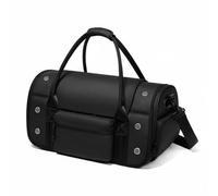 Dickly Portable Carrier Soft Sided Pet Travel Bag With Mesh Panels Ventilation Foldable Oxford With Top Handle Shoulder Strap Trolley Sleeve Suitable for car, Black, 20 Inch