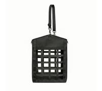 Dickly Portable Hay Sack Slow Feed Hay Bag Hay Tote Hay Feeder With Foldable Body And Strong Handles For Convenient Carrying suitable for barn chores pasture edges travel, Black-2