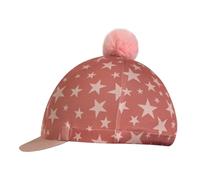 Dickly Professional Hat Cover Riding Helmet With Tassel Topper Brim Visor Equestrian Sport Headwear Polyester Cotton Adult Suitable for outdoor rides, Peach, S