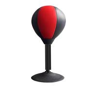 Dickly Punching Bag with Suction Cup for The Desk - Fun Toy, Training Ball Made of PU, Punching Bag for Female MMA Fighters And, Black Red