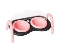 Dickly Raised Cat Bowls, Feeding Station, Raised Double Bowls, Food And Water Bowls for on The Go