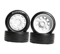Dickly RC Wheels And Tires, 4-Piece Set, Professional DIY Accessories, Black Upgrade for 1:8 W258 WR8 Rally
