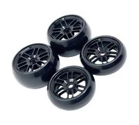 Dickly RC Wheels And Tires, 4 Pieces, High-performance Replacement Upgrade for 1:24 Micro-B 244016, Black