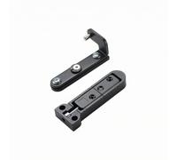 Dickly Recessed Rotation Hinge with Screws | Elongated Body, Floor-andtop-Mounted Rotation Hinge, Easy to Install, for Interior Wooden Doors, Black