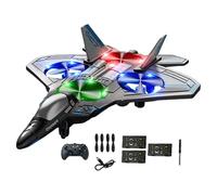 Dickly Remote Control Plane Outdoor Flying Toy with Colorful LED Lights Helicopter Boy Gifts, Blue