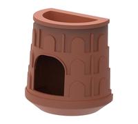 Dickly Reptile Cave Creatures Bus Container Hideout Landscaping Cages Decor Pet Kennels Amphibian Hideouts Turtles Lizards Spiders, Brown