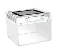 Dickly Reptile Terrarium Container, Transparent Ventilation, Incubator, Habitat for Frogs, Lizards, Turtles, Scorpions, Tarantulas, 20cmx20cmx15cm