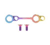 Dickly Road Bike Disc Brake Adapter, Aluminum Alloy Brake Shoe Mount, Replacement Brake Caliper Adapter Bracket for Outdoor Cycling Repair, Multicolor 5.1x1.1cm