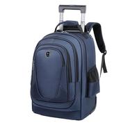 Dickly Rolling Backpack Wheeled Laptop Backpack Large Capacity Versatile Portable Trolley Suitcase Computer Bag for School Overnight, Blue