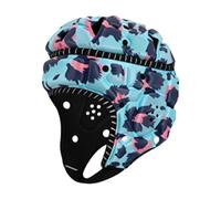 Dickly Rugby Helmet Headgear, Soft Padded Anti-Collision Scrum Cap, Sports Cap, Football Helmet for Soccer, Flag Football, Training, And Games, Blue Purple