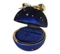Dickly Satin Jewelry Box Trinket case Gift Box Jewelry Rage Case for Valentines Birthday, Blue for Ring