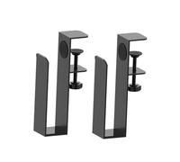 Dickly Set of 2 under Desk Laptop Mount Holder Space Saving Metal for Home Office Black Multipurpose Keyboard Holder Tablet Holder