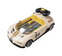 Dickly Simulation Steering Wheel Kids Control Toy Portable Learning Game Car Sounds Motor Skills Toy Music Adventure for Gift Travel Learning Indoors, 399 levels