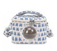 Dickly Small Shoulder Carrier With Transparent Viewing Window Crafted From Oxford Cloth For Pet Owners On The Go Compact Convenient Pet Pouch For Small Animals Suitable For Park Trips, Blue