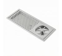 Dickly Stainless Steel Washer Cup Washer Sink Cleaner Countertop Installation With Brushed Drainage Removable Top Panel Suitable for Coffee Shops Restaurants