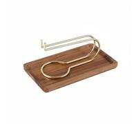Dickly Stand With Wide Ash Catching Base And Candle For Smudge Sticks And Bundles Suitable For Rooms And Quiet Corners, Black, Wood Round