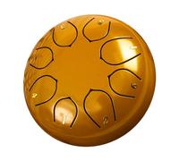 Dickly Steel Tongue Drum 6 inch 8 Tones Professional Music Educational Hand Pan Drum Percussion Instrument for Gifts Kids, gold