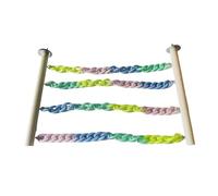 Dickly Sugar Glider Climbing Toy with Wooden Hanging Toys, Colorful Chains And Swing Ropes As Climbing Accessories for Small Pets, Rats And Birds