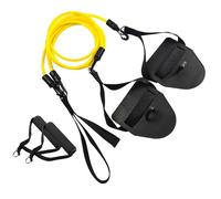 Dickly Swimming Arm Trainer, Strength Resistance Band with Handle, Swimming Paddle Simulation, Land Swimming Trainer for Indoor, Adult, Yellow, 20 lbs