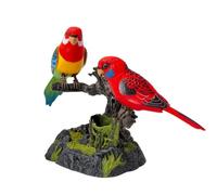 Dickly Talking Parrot Interactive Bird Figurine Parrot Statue Desk Ornament Toy With Sound Activation Material Lifelike Details suitable for living room, size to 2, style to 2