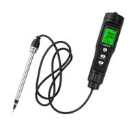 Dickly Tester Digital Soil Meter Combining Conductivity Gauge And Temperature Reader Green Backlit Screen And Hold Function Suitable for indoor plants patio, Split Soil EC Tester With Extension Cable