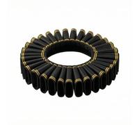 Dickly Theatrical Collar Elizabethan Collar Ruffle Costume Accessory With Gold Edged Detailing And Ties Suitable for stage actors historical reenactors cosplayers creative photoshoots, Black