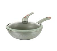 Dickly Titanium Nonstick Pan Frying Pan Cookware with and Secure Grip Heavy Aluminum Alloy Core for Performance Suitable for stir Fry Searing at Home, 32CM, Style to 2
