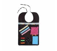 Dickly Training Apron Sensory Activity Fidget Adult Bib With Textural Engagement And Long Ties For Simple Wearing Suitable for Home Caregiver Support Focused Hands , Brown