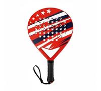 Dickly Training Tennis Racket Paddle Racket Sports Paddle Tennis Substitute Enlarged Hitting Surface 48 Holes Easy Grip, Red, White, And Blue USA Flag Pattern